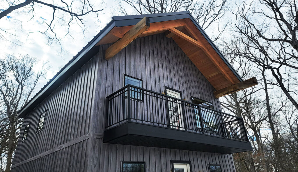 Board and Batten Barnwood Woodgrain on Residential Home